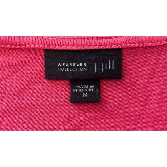 J.Jill Wearever Womens Pink 3/4 Sleeve Tunic Asymmetrical Hem top lightweight - Picture 5 of 6